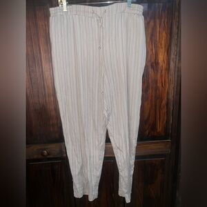 Soho Women's Beige Striped Chinos‎